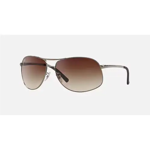 Ray Ban Aviator Gun Metal 64mm w Brown Gradient Sunglass RB3387 004/13