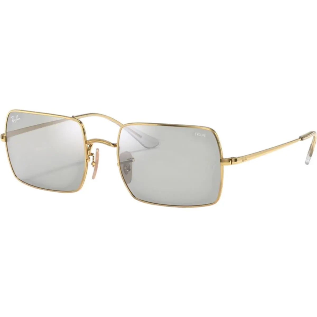 Ray-ban Adult Rectangle 1969 Arista Gold/photo Grey Mirror Grey 54mm Sunglasses - Polished Arista Gold/Photo Grey Mirror Grey, Frame: Gold, Lens: Grey