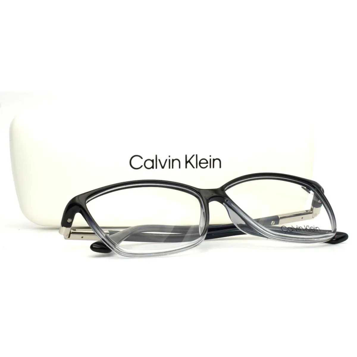 Calvin Klein CK21524 438 Blue Womens Semi Cat Eye Full Rim Eyeglasses 55-12-140