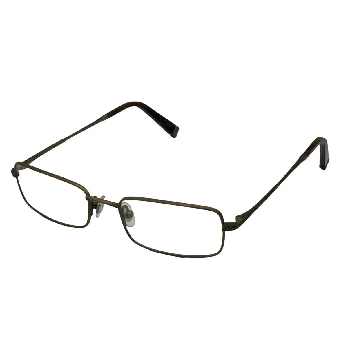John Varvatos Mens Antique Brown Metal Eyeglass Rectangle V108 51mm