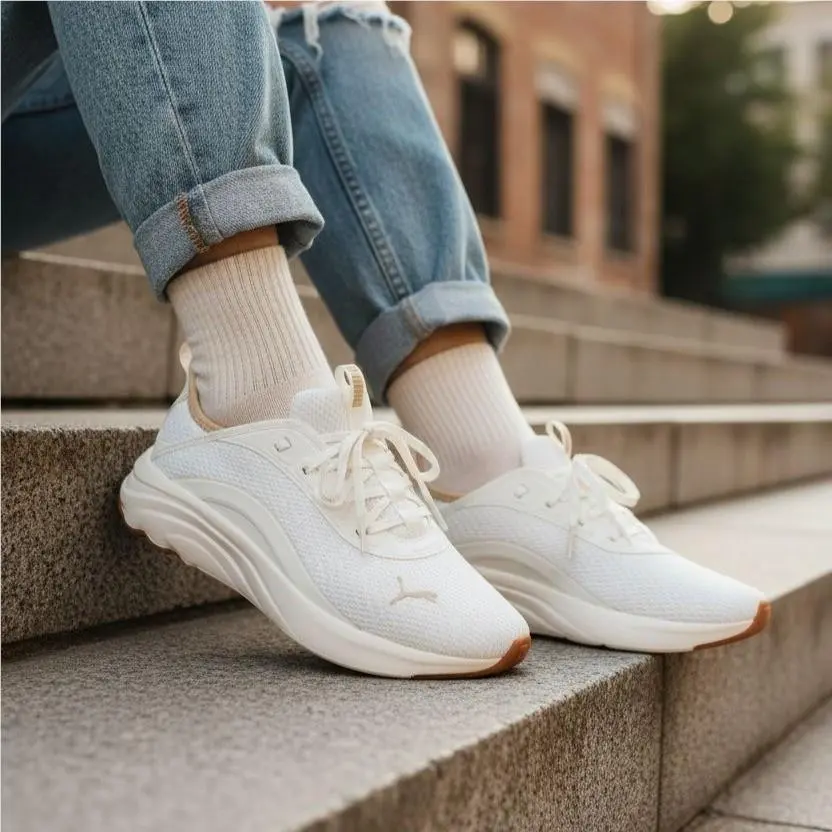 9 Women Sophia Evo Vital Sneakers Athletic Lace-up Shoes Activewear Cream by Puma