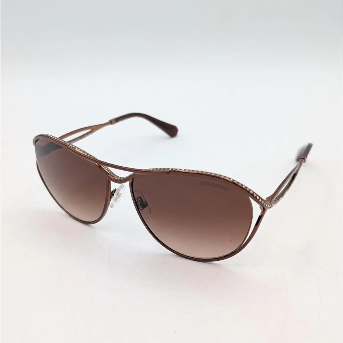 Swarovski SK7028 Aviator Sunglasses Brown/brown Gradient