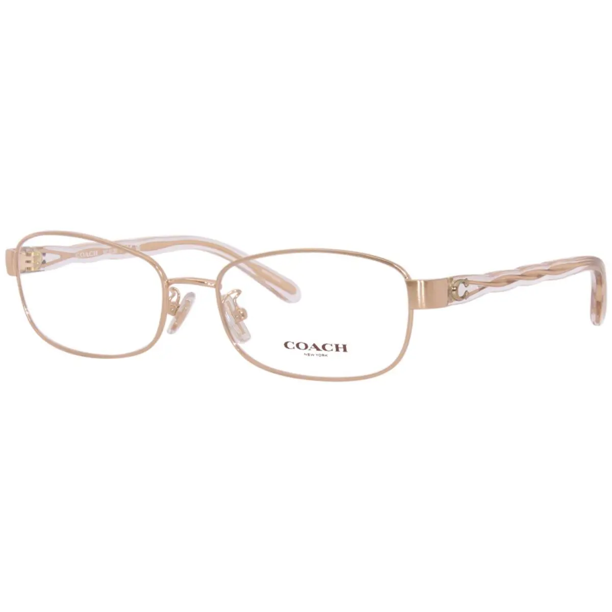 Coach HC5138 9406 Eyeglasses Frame Women`s Brushed Rose Gold Full Rim 55mm