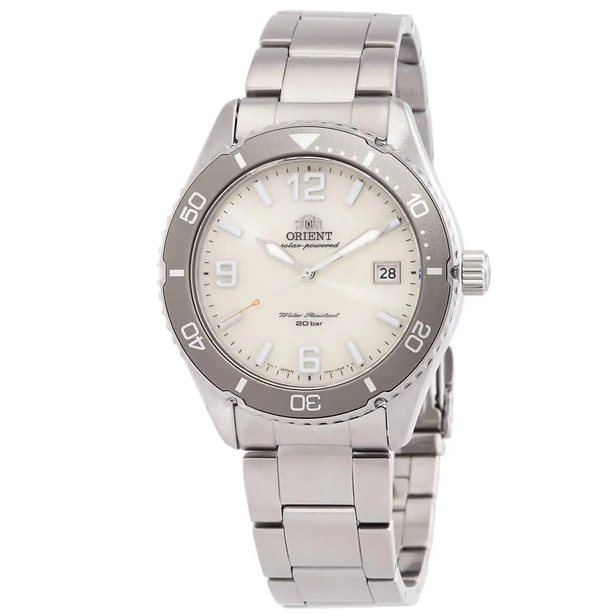 Sport Solar Ivory Dial Men`s Watch RA-WJ0003S10B by Orient