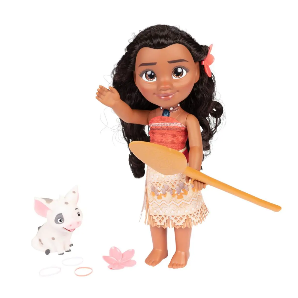 My Singing Friend Moana Doll with Pua Lights Music Hair Clips Adventure Toy