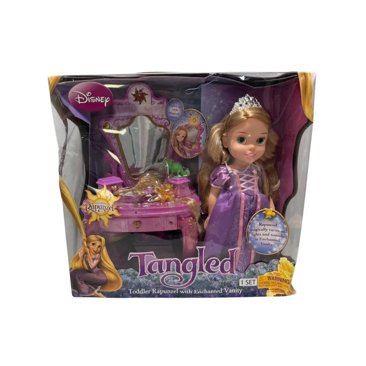 Disney Princess Tangled 14 Toddler Rapunzel Doll with Enchanted Vanity