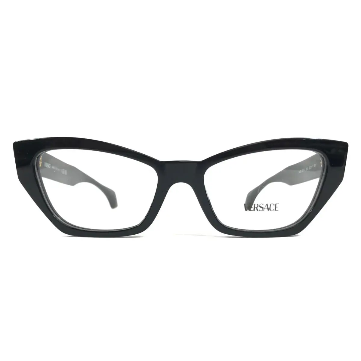Versace Eyeglasses Frames MOD.3373-U GB1 Shiny Black Cat Eye Full Rim 52-17-140
