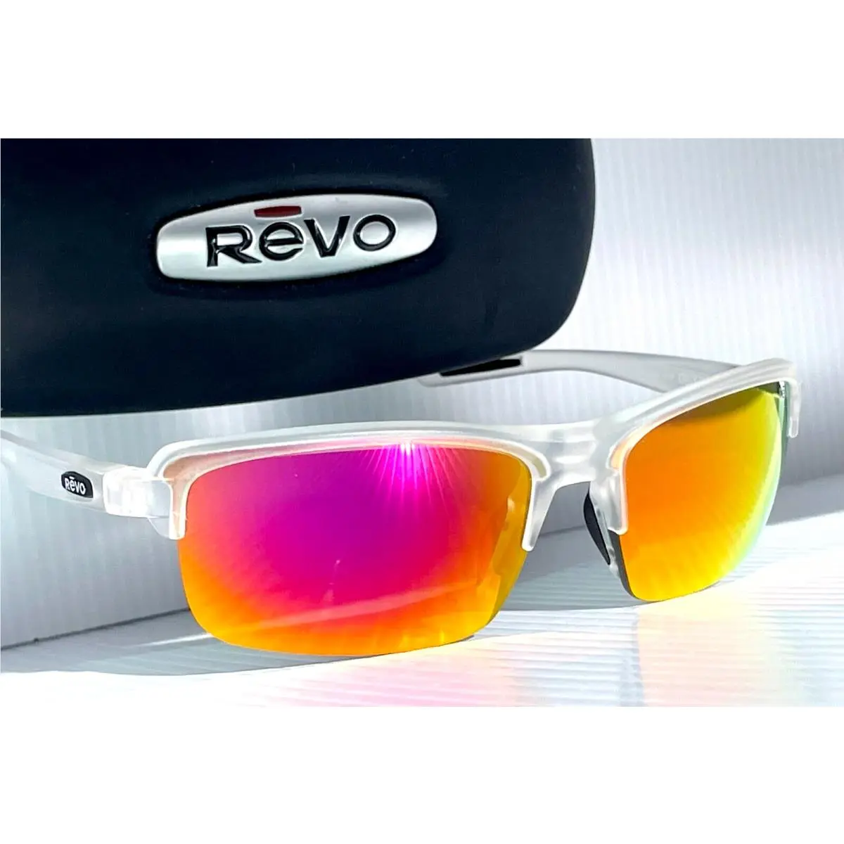Crux N Matte Crystal Polarized Spectra Ruby Lens Sunglass RE 4066 19 SP by Revo
