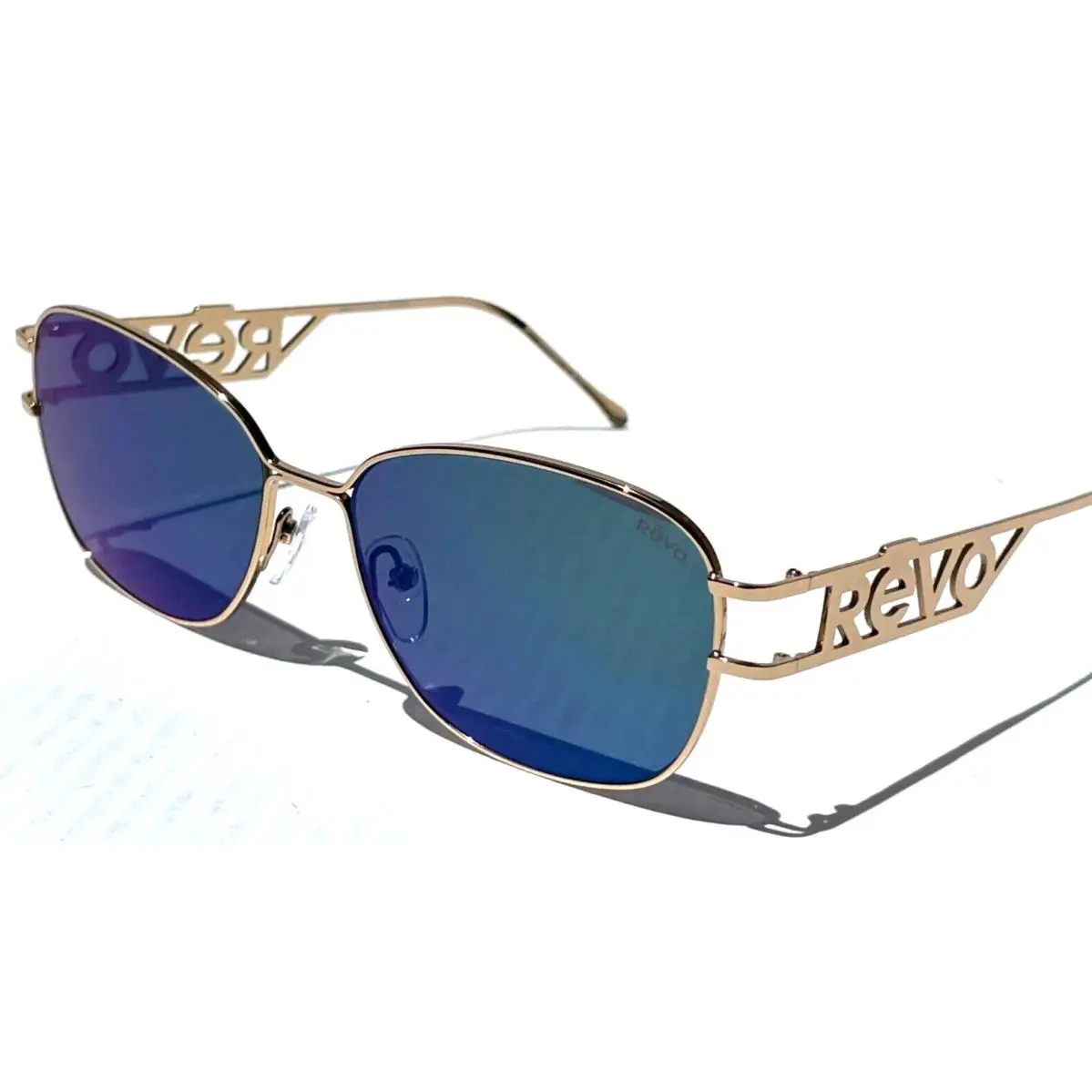 Sunglasses Air 4 Shiny Gold Green Frame / Polarized Photochromic Lens by Revo