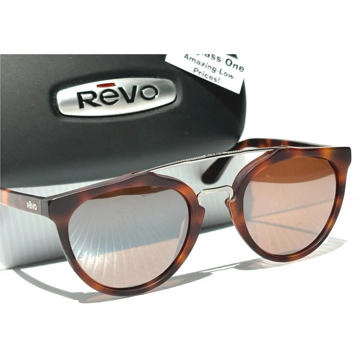 Revo Buzz Honey Matte Tortoise Polarized Copper Mirror Sunglass Bono 1006 02 Bbw