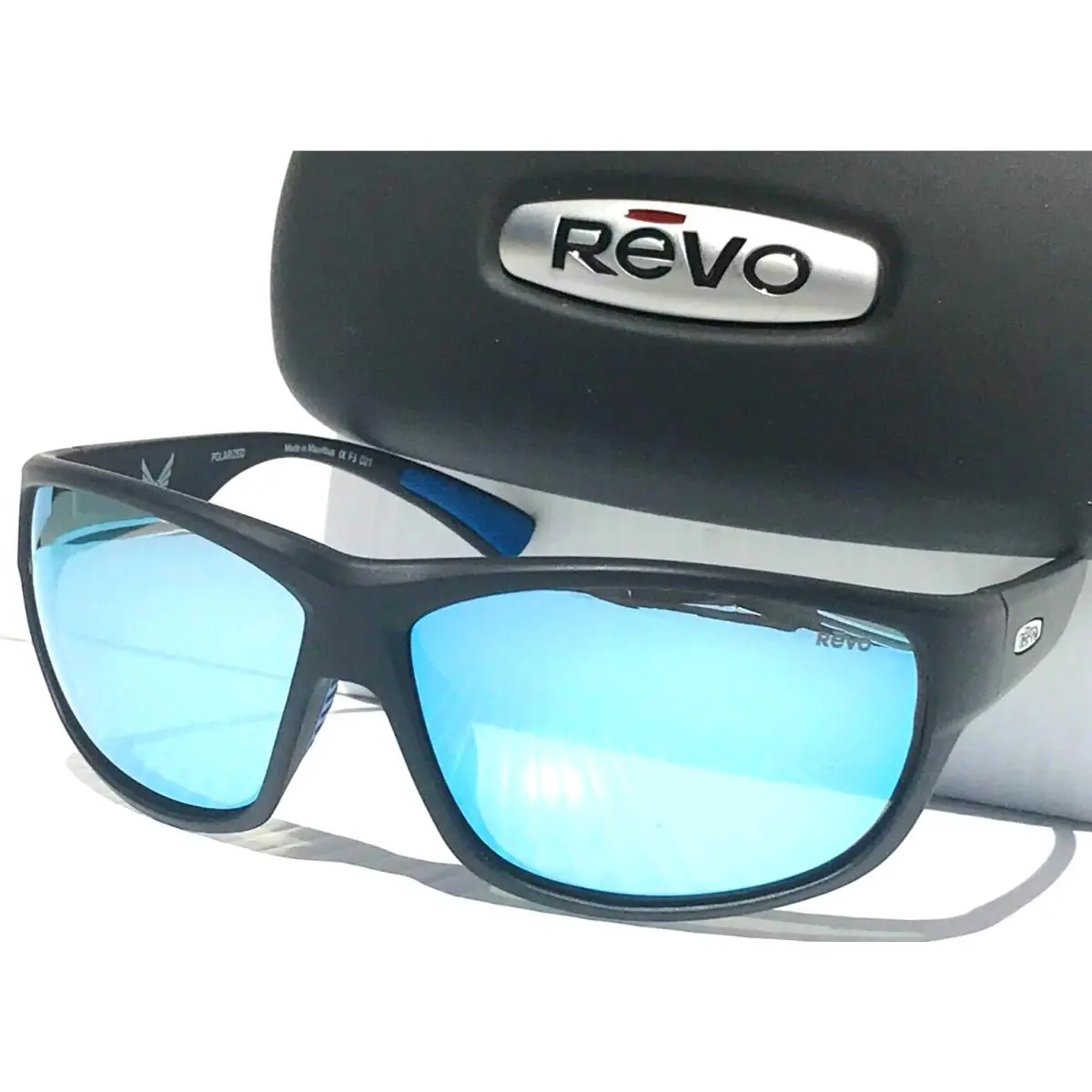 Caper Volition Black Polarized Blue Water Lens Sunglass 1092V 01 BL by Revo