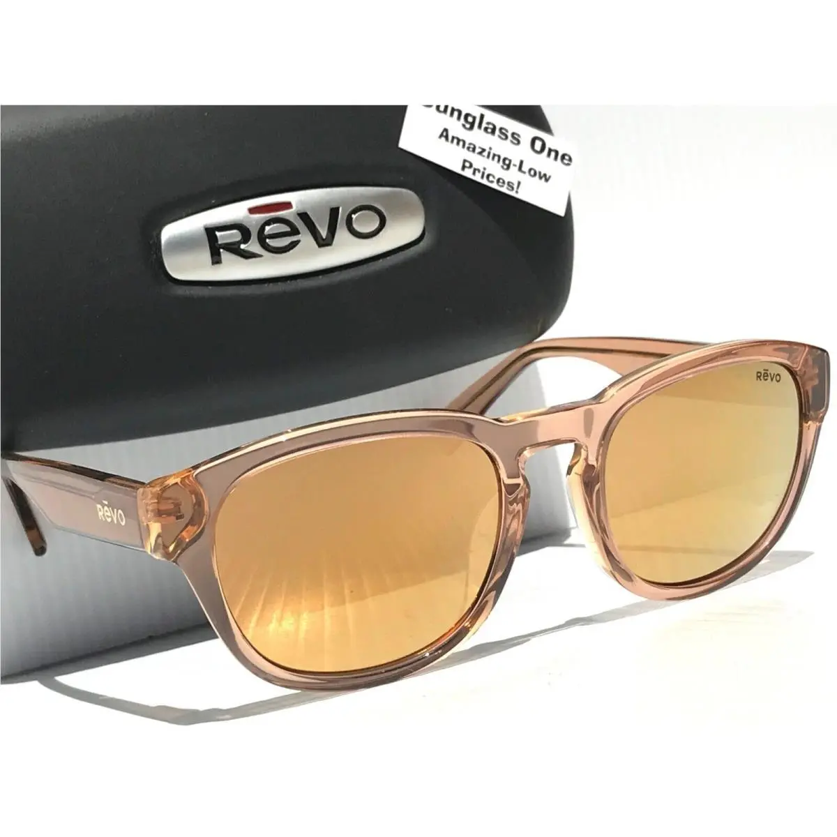 Zinger 2 Shiny Caramel Polarized Champaign Lens Sunglass 1236 12 CH by Revo