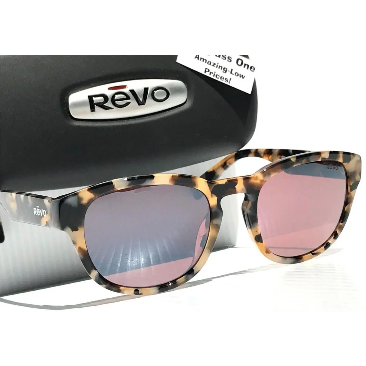 Zinger 2 Shiny Blue Tort Polarized Drive Silver Mirror Sunglass 1236 22 GO by Revo