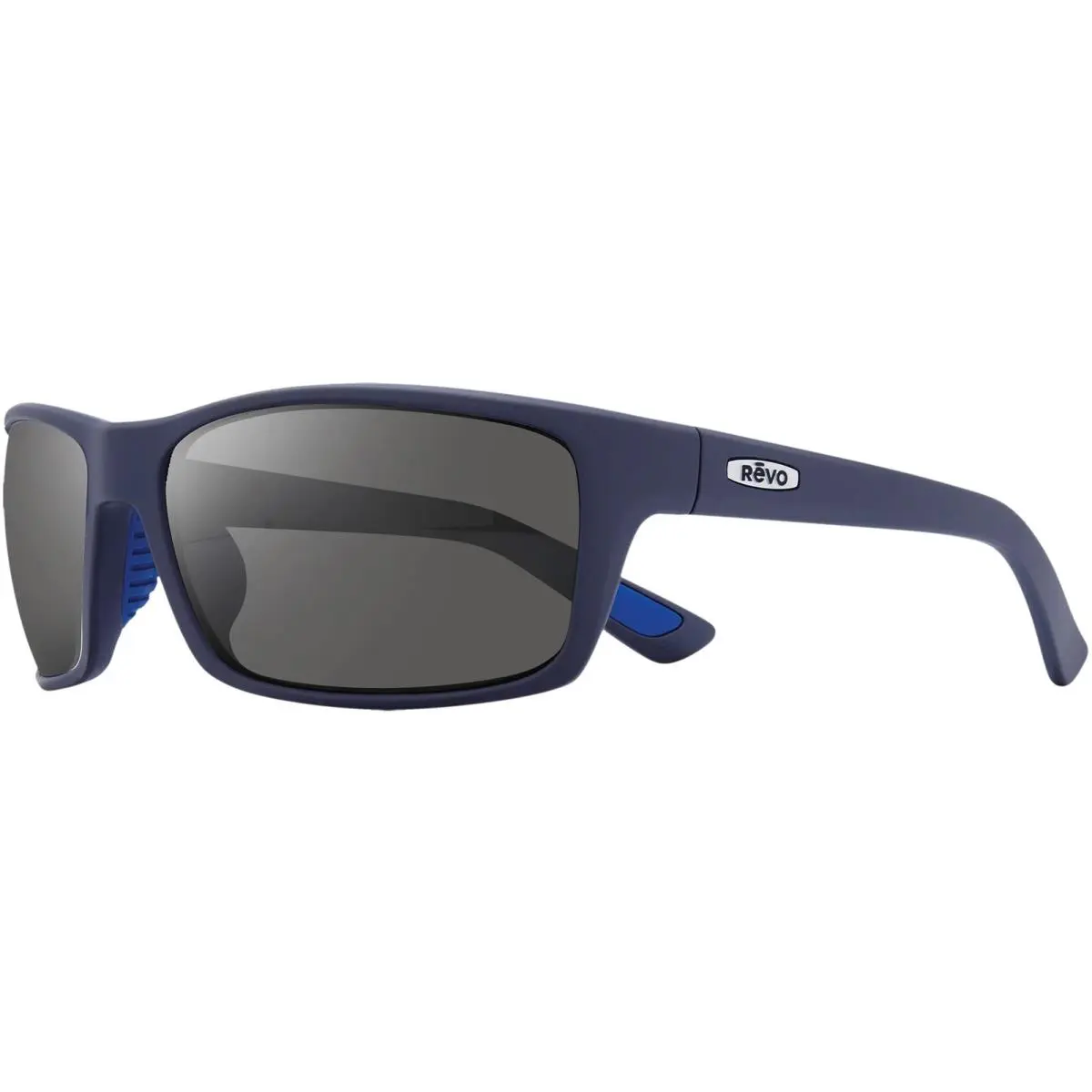 Revo Rebel Polarized Men`s Matte Blue Sport Wrap Sunglasses - RE1137N05GY