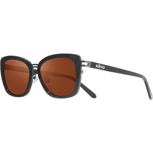 Sunglasses Eva Shiny Black Frame / Drive Rose Polarized Lens RE1218 by Revo