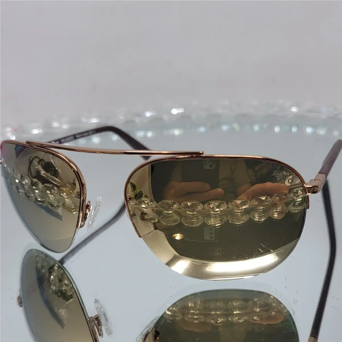 Revo Annika Sunglasses Rose Gold Polarized Champagne Gold Lens 1201 14 CH