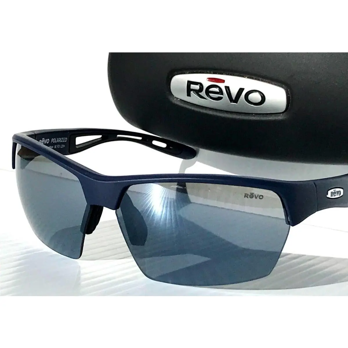 Jett Matte Navy Polarized Gray Graphite Lens Sunglass RE 1167 05 GY by Revo