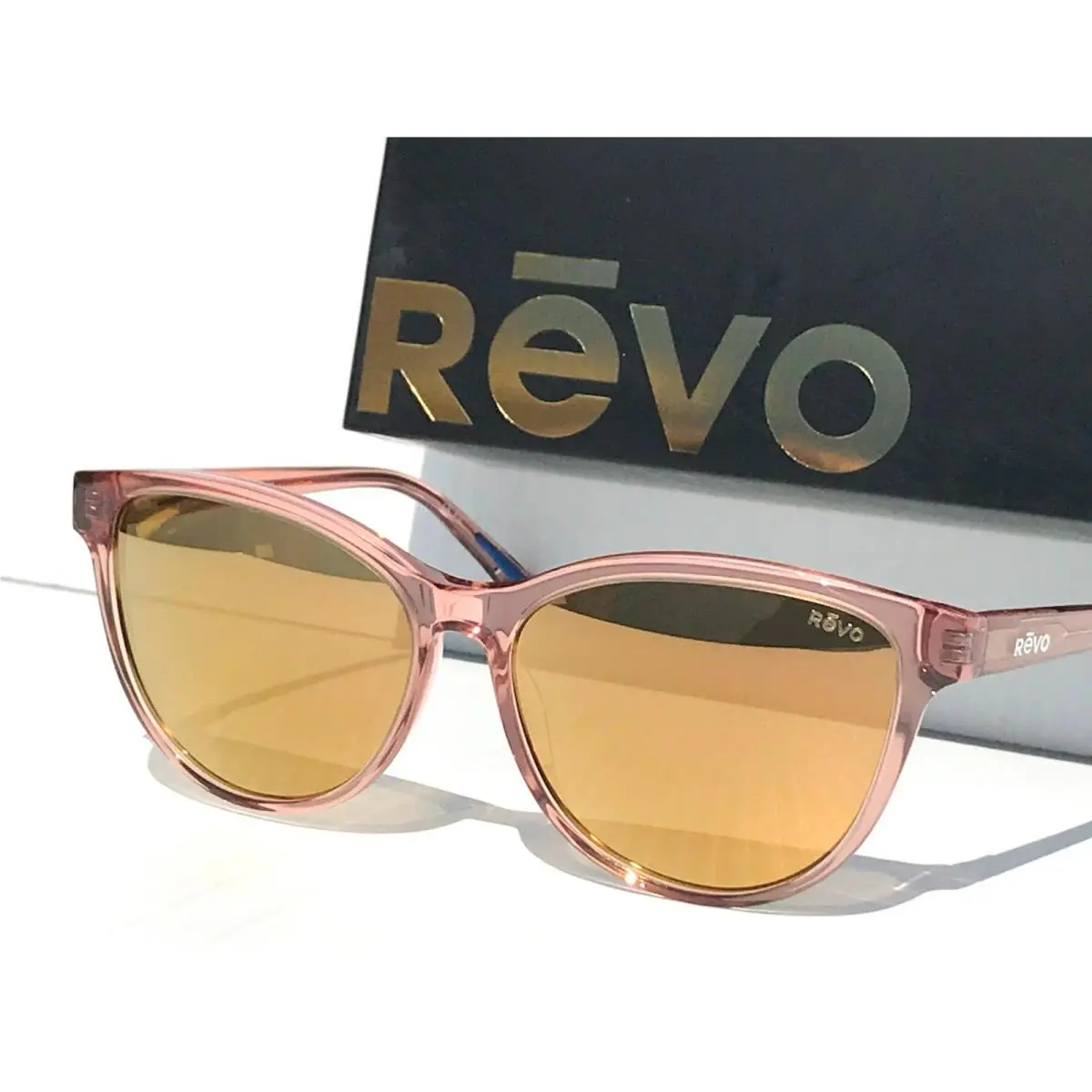 Daphne Crystal Mauve Polarized Gold Lens Sunglass 1101 10 CH by Revo