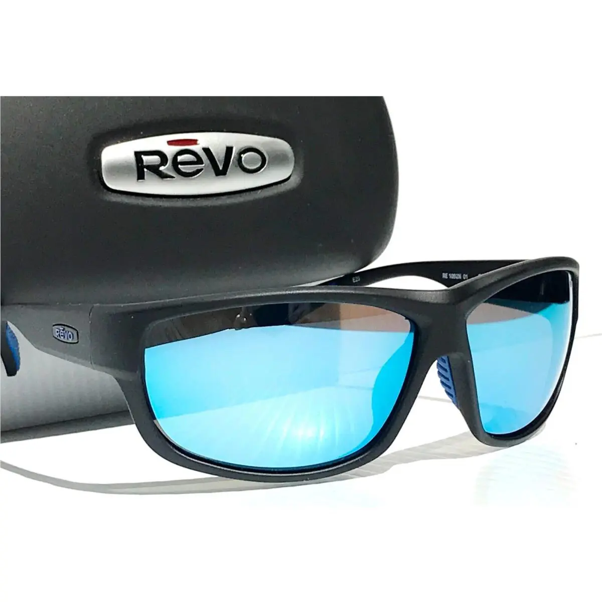 Revo Caper Matte Black Superflex Polarized Blue Water Lens Sunglass 1092N 01 BL