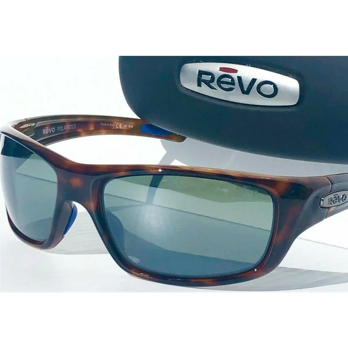 Revo Jasper Tortoise Polarized Smoky Green Glass Sunglasses 1111 02 SG50