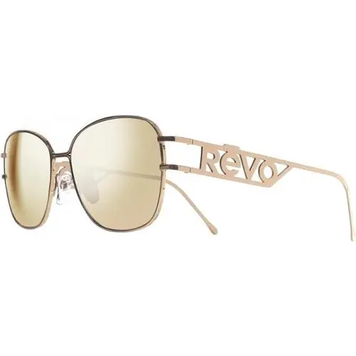 Revo Sunglasses Air 4 Satin Gold Frame / Gold Mirror Polarized Lens RE1214