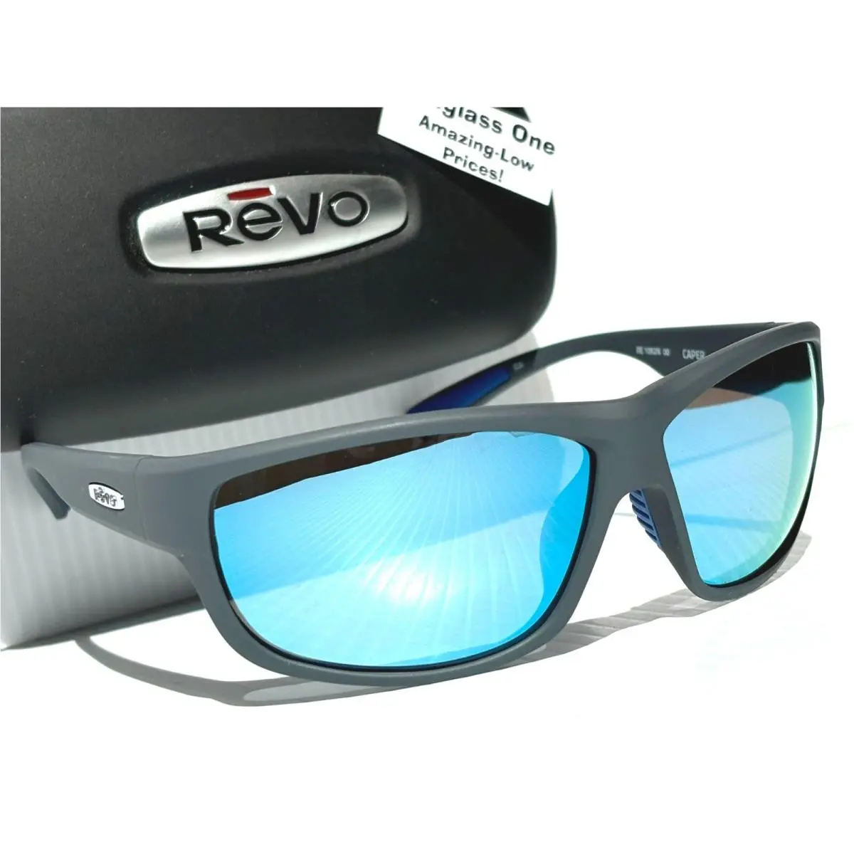 Revo Caper Matte Light Grey Polarized Blue Lens Sunglass 1092N 00 BL
