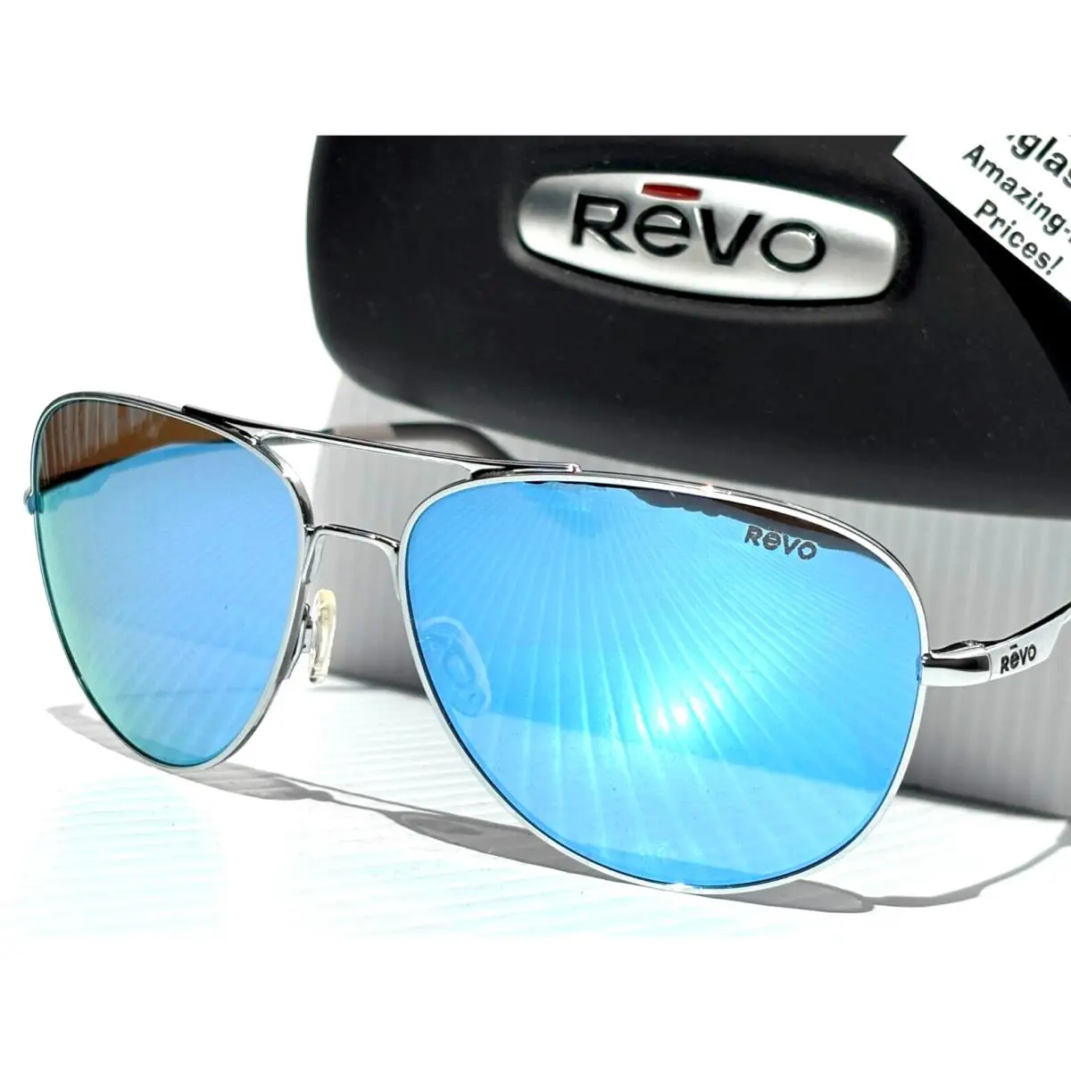 Revo Windspeed XL Chrome Polarized Blue Water Lens Sunglass RE 1072XL 03 BL