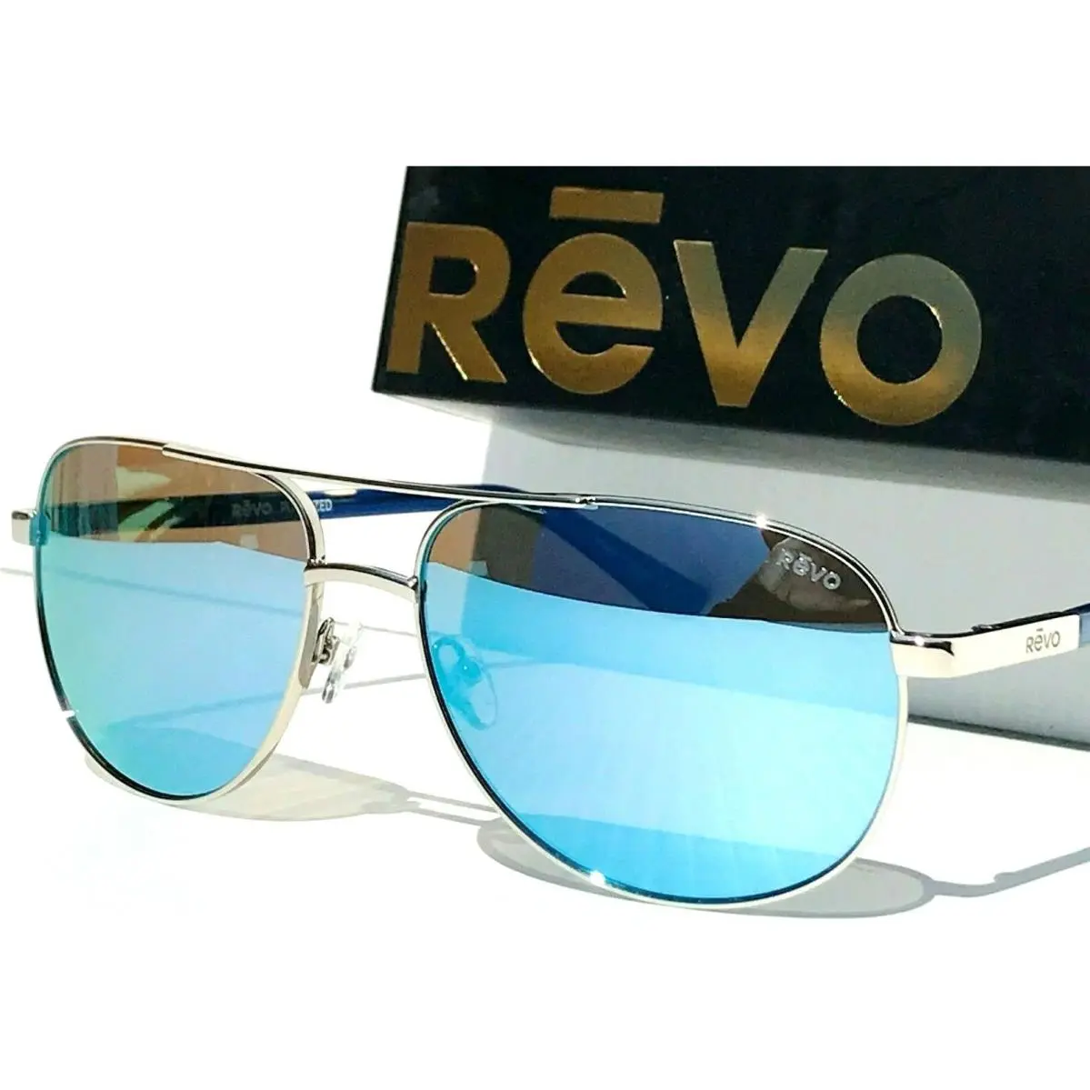 Conrad S Chrome w Polarized Blue Water Lens Sunglass 1106 03 BL by Revo