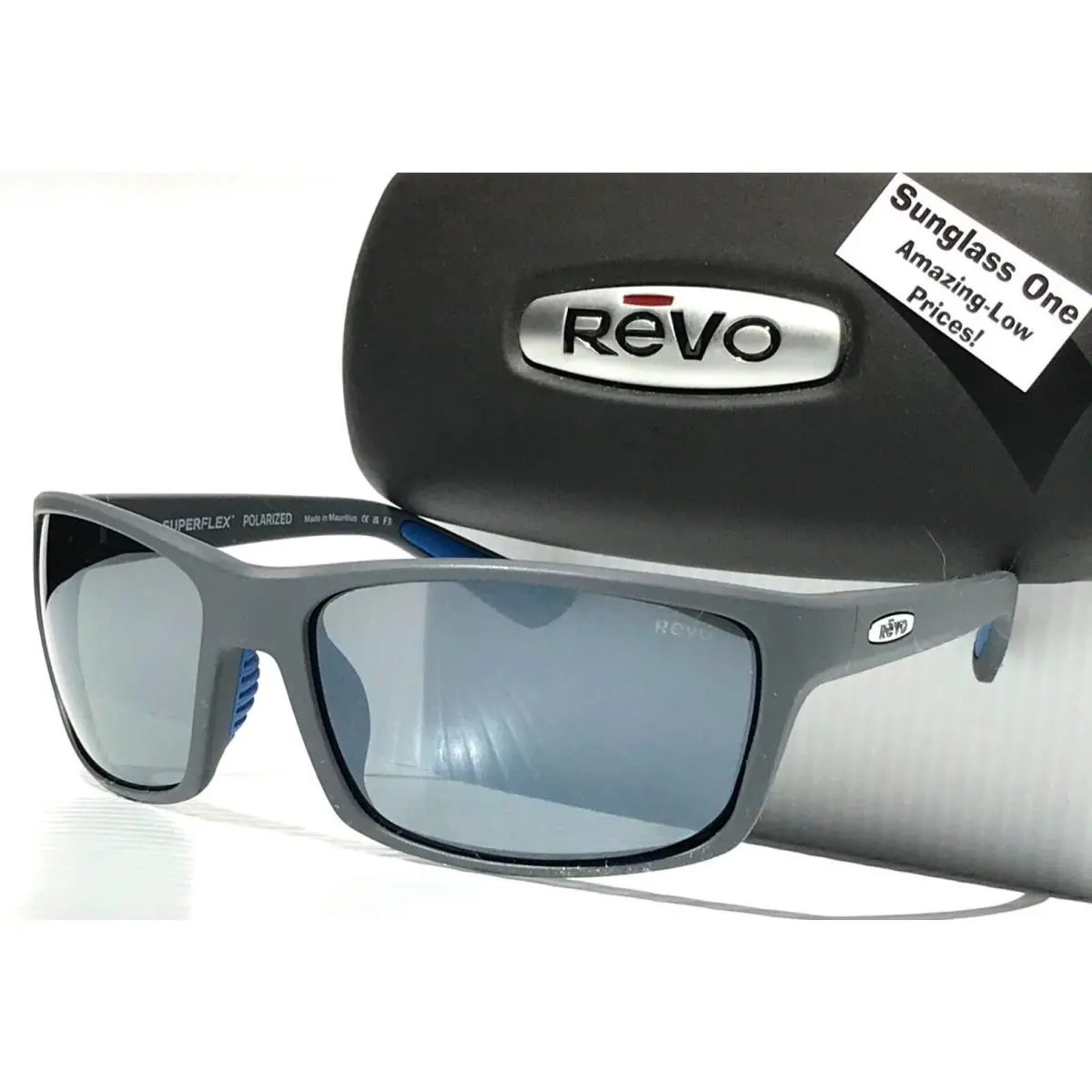 Rebel Matte Grey Polarized Grey Lens Sunglass 1137N 00 GY by Revo