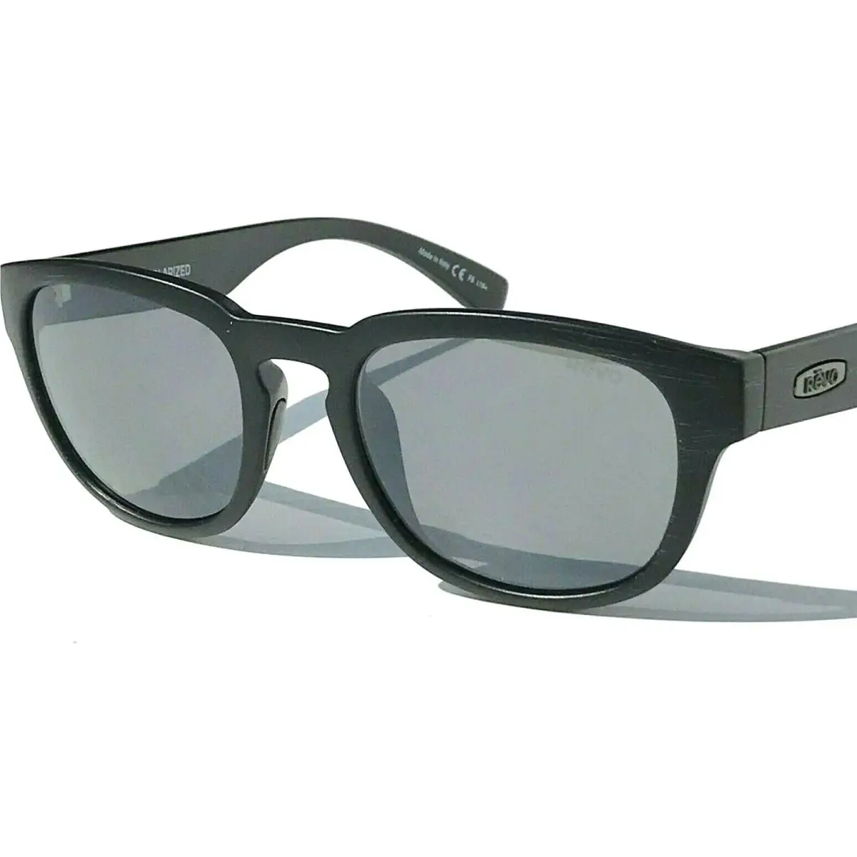 Zinger Black Scratch Polarized Graphite Gray Sunglass 1054 01 GY by Revo