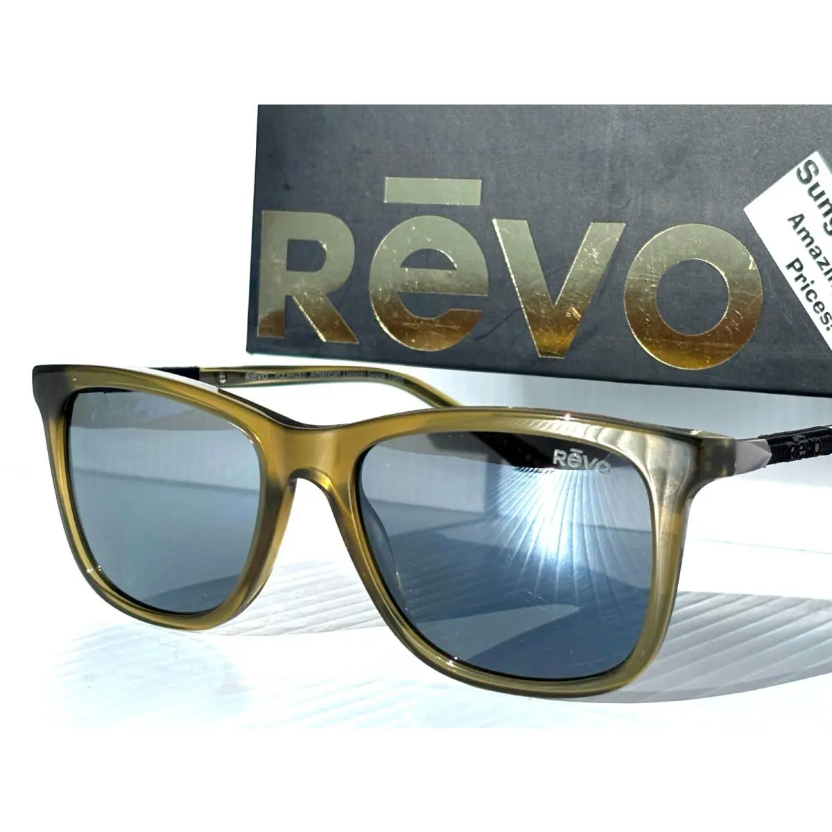 Cove Shiny Crystal Pine Polarized Grey Lens Sunglass 1164N 08 GY by Revo
