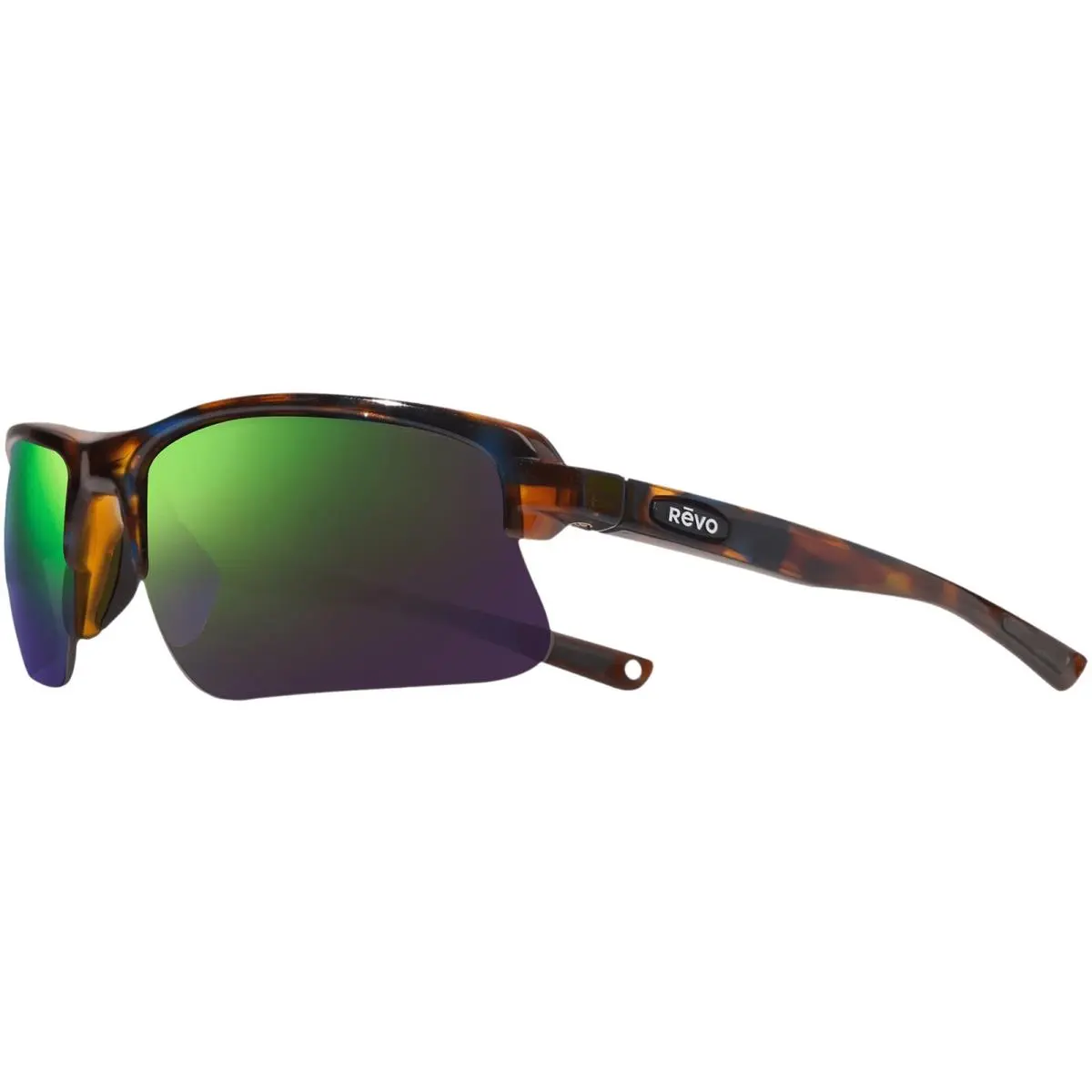 Revo Annika 2 Polarized Photochromic Semi-rimless Wrap Sunglasses - RE120322GNP - Frame: Tortoise-Blue, Lens: Evergreen