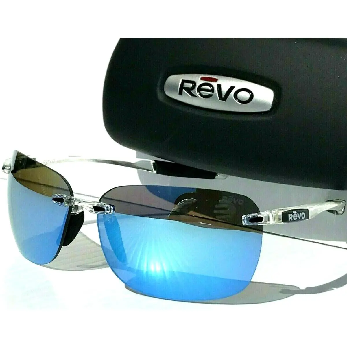 Descend Clear Crystal Polarized Blue Water Lens Sunglass 1070xl 09 BL by Revo