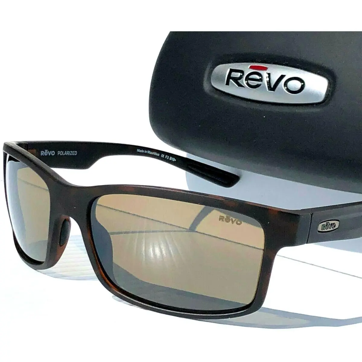 Crawler XL Brown Tortoise Polarized Brown Terra Sunglass 1071XL 02 BR by Revo