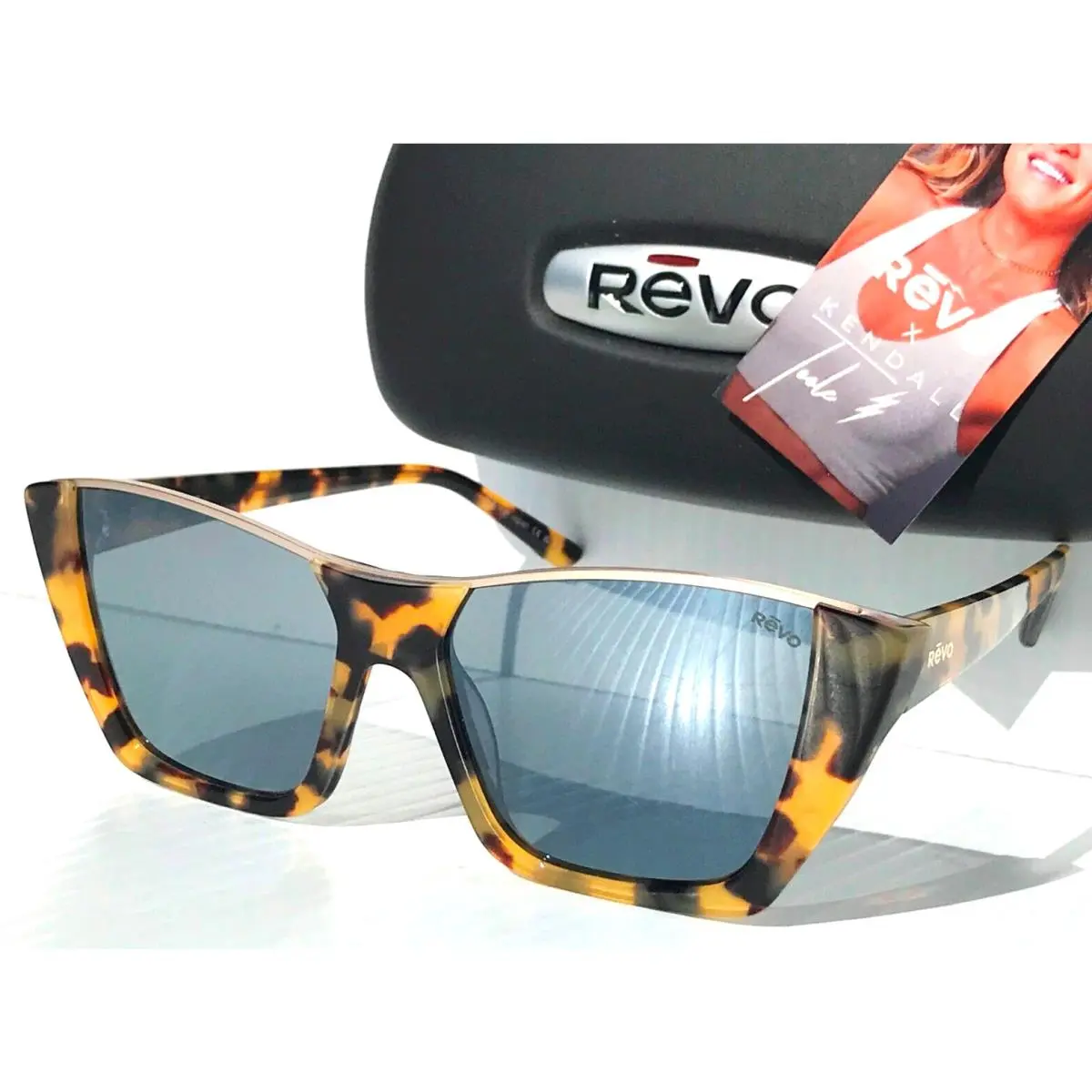 Kendall 2 Tortoise Polarized Grey Lens Sunglass 1216 02 GY by Revo