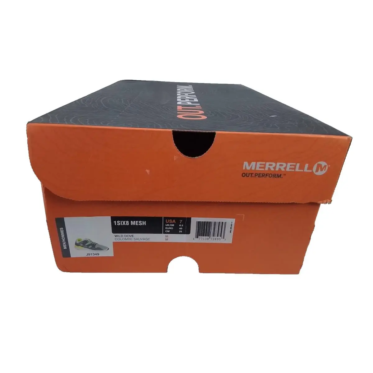 Merrell shoes - 1six8 mesh - mesh - J91349 - Gray (UPC: 677338728953) 7