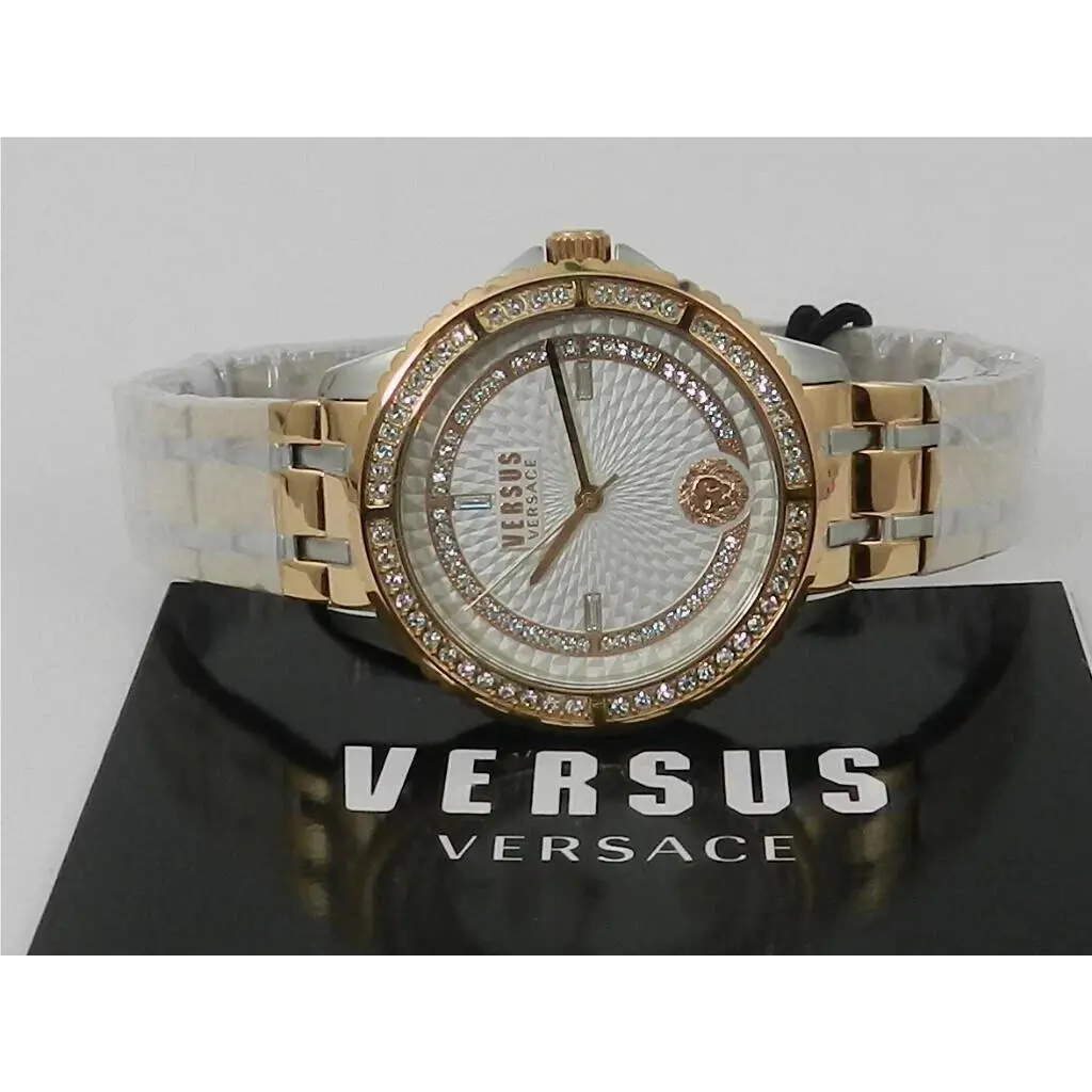 Versus  Womens Montorgueil Crystal Rose Gold 38mm Bracelet by Versace