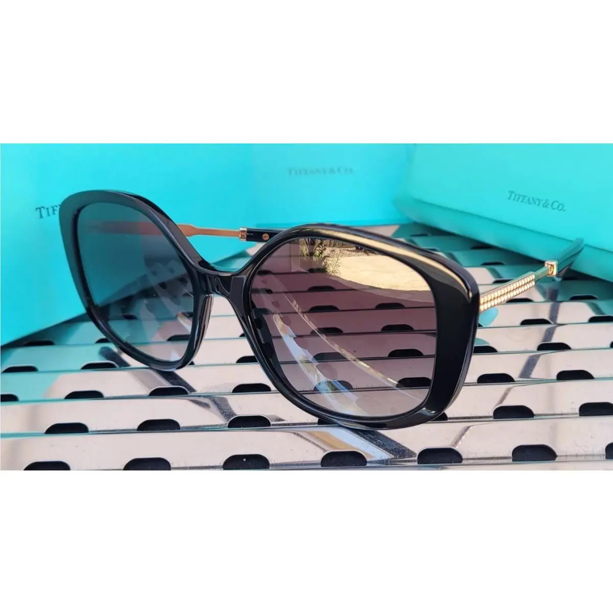 Tiffany Co. Diamond Point Sunglasses TF4192 Black W/grey Gradient Lenses