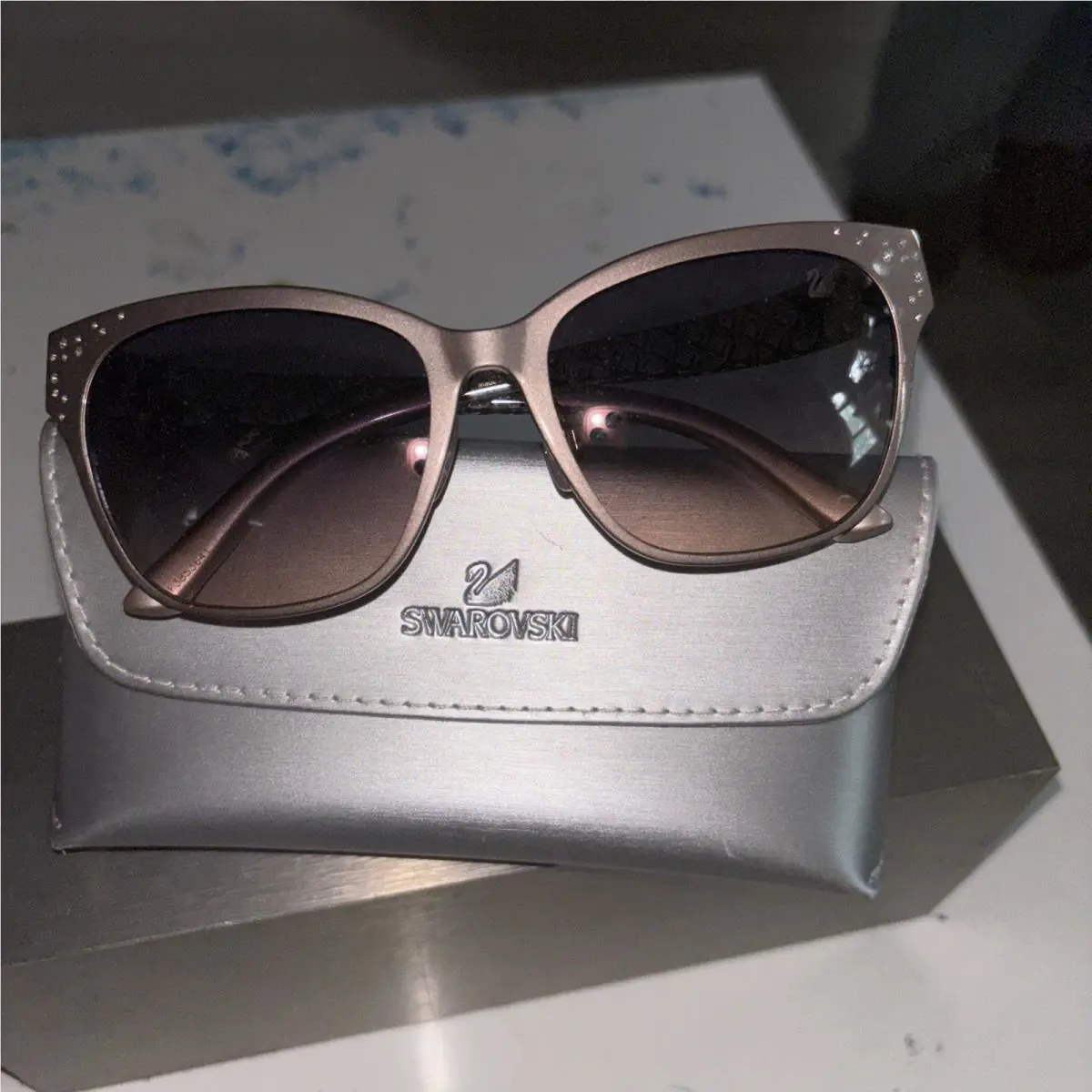 Swarovski Sunglasses Gold 57-15-140