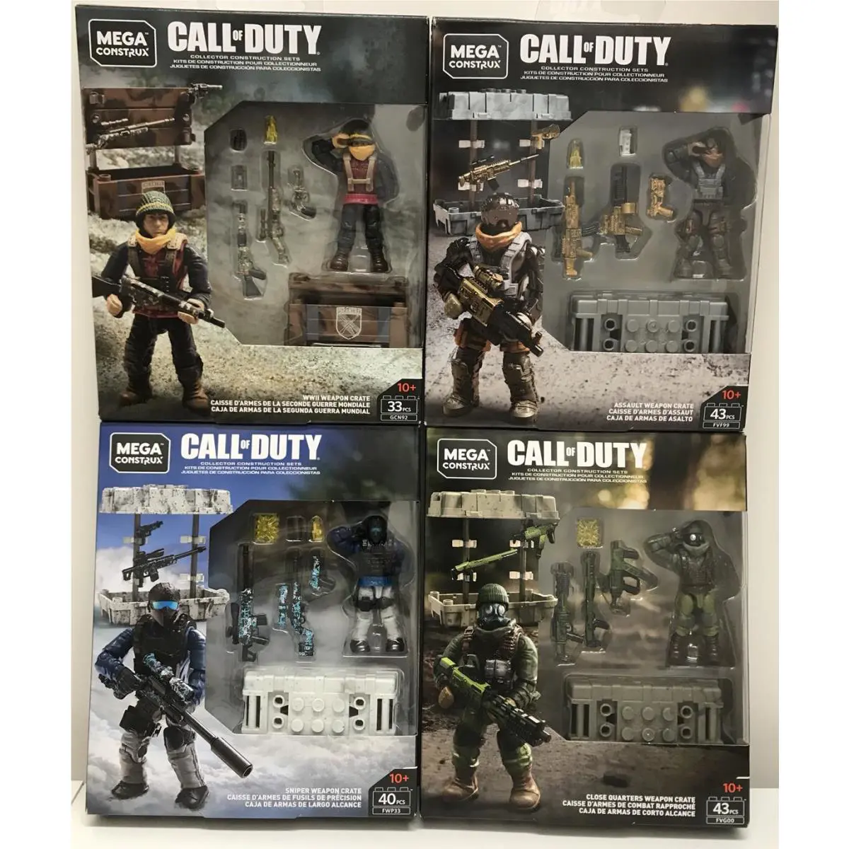 Mega Bloks Call of Duty Weapons Crate Wwii Close Quarters Sniper Assult Crate