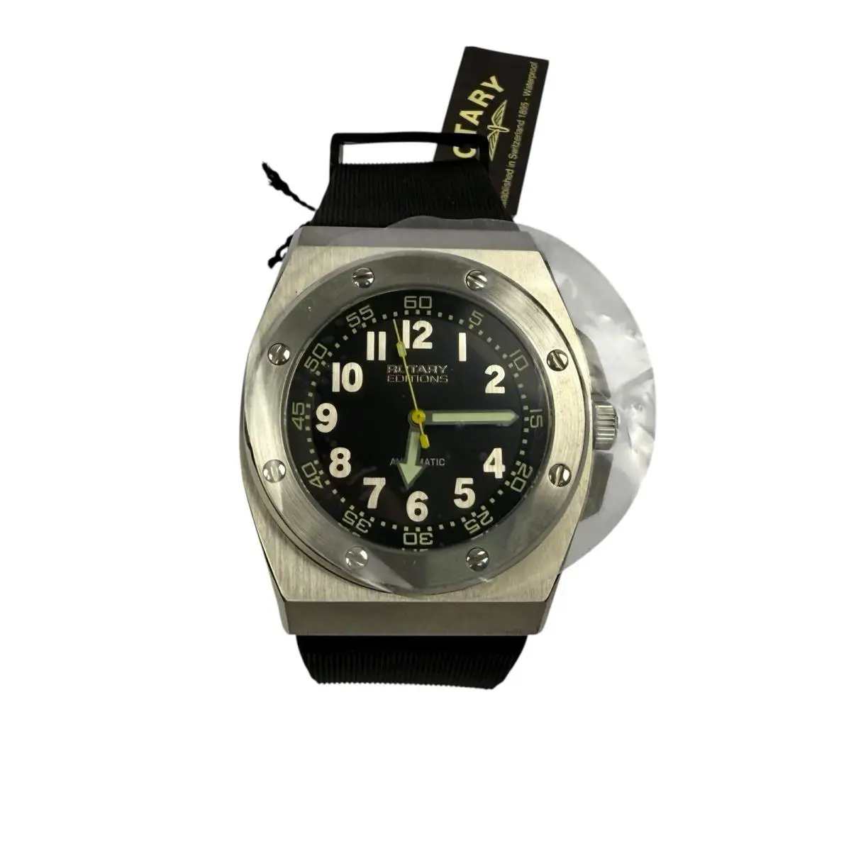Men s Rotary Editions Series 600 Automatic Black Dial Black  display picture 1