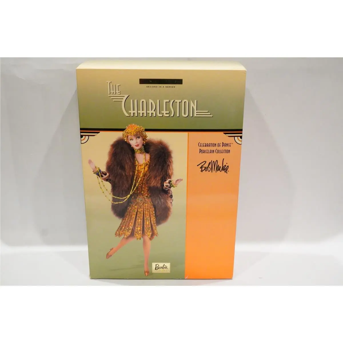 2000 The Charleston Porcelain Barbie BY Bob Mackie 24252 Ori Box W/ Sleeve