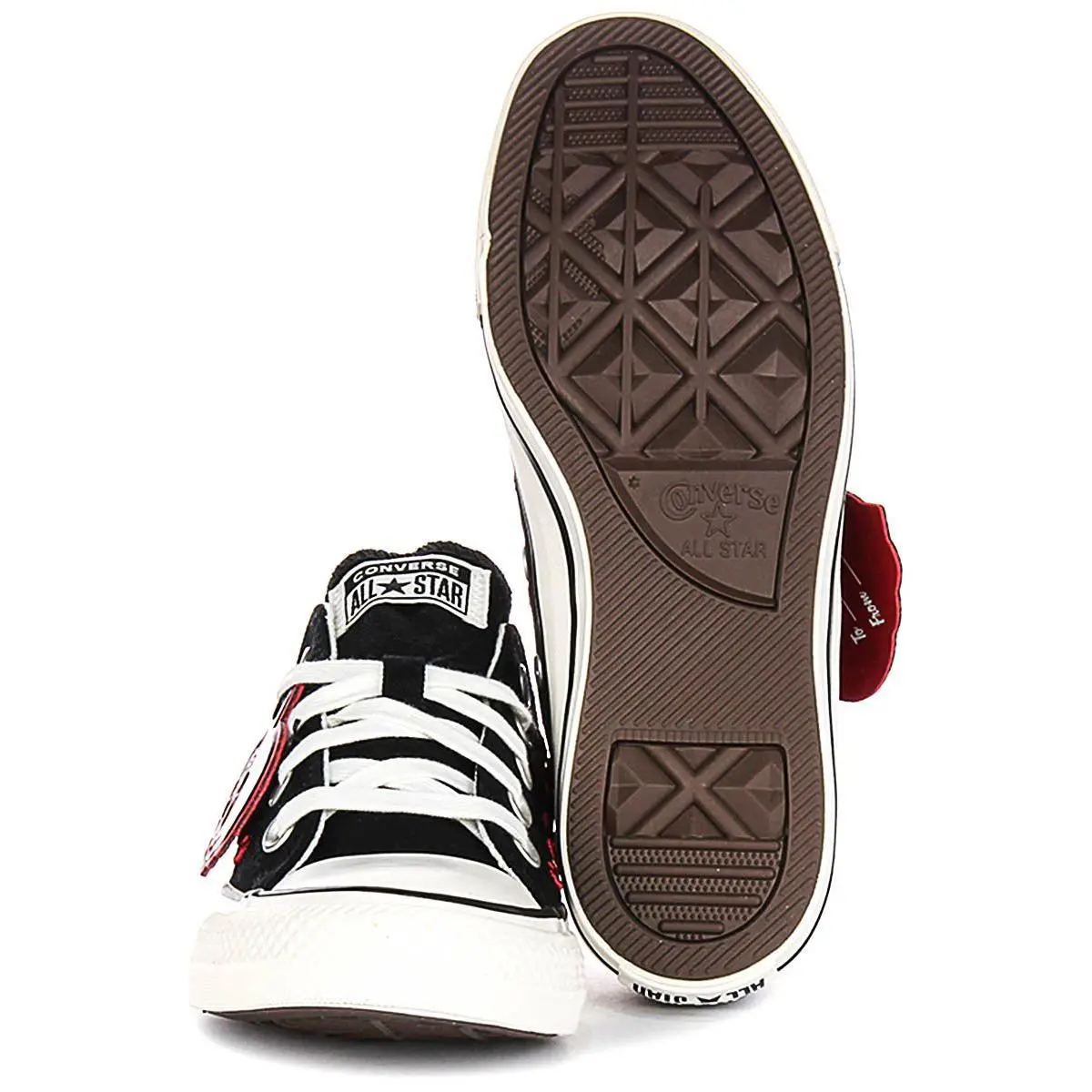 Converse shoes - BLACK RED 3