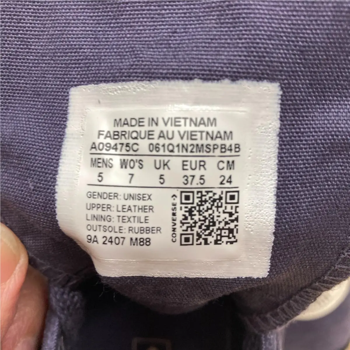 Converse shoes - Converse Chuck Taylor All Star Hi - A09475C - Navy Blue (Shadow Purple) (UPC: 194435157702) 3