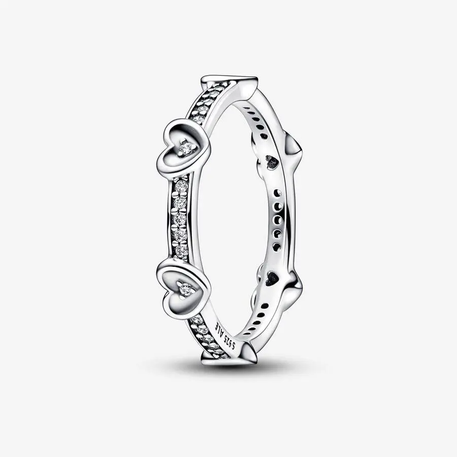 Pandora Radiant Sparkling Hearts Ring-192496C01-56