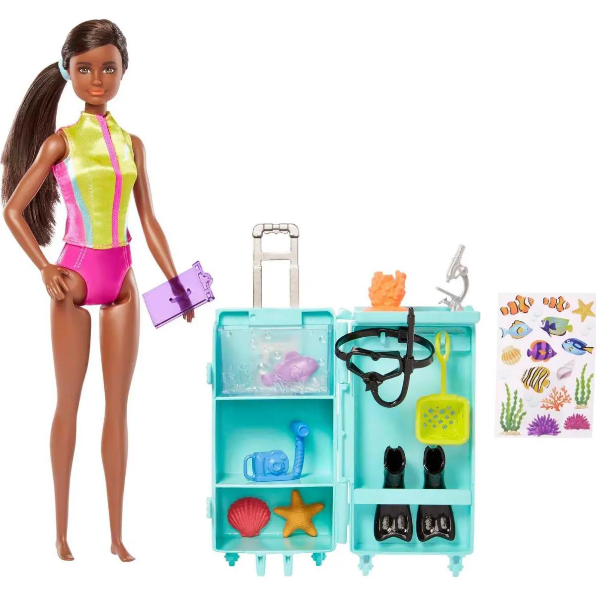 Barbie Marine Biologist Playset with Mobile Lab and Snorkel Gear For Kids