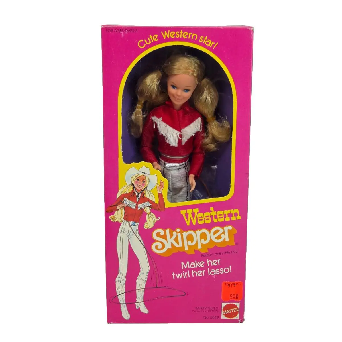Vintage 1981 Western Skipper W/ Lasso Barbie Doll 5029 Mattel