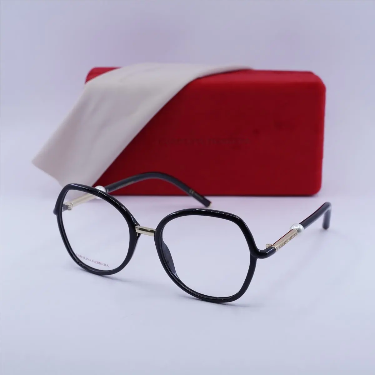 Carolina Herrera Her 0080 0807 00 Shiny Black 53mm Eyeglasses