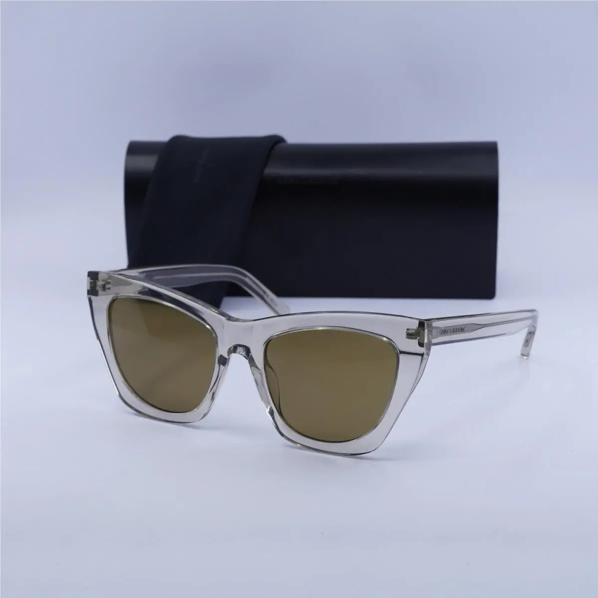 Saint Laurent SL214 Kate 032 Transparent Beige/brown 55-20-145 Sunglasses by Yves Saint Laurent