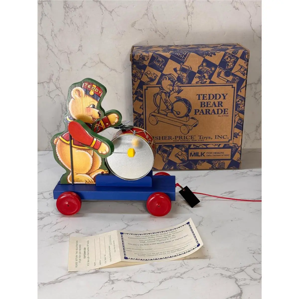 Fisher Price Teddy Bear Parade The Drummer Repro 2002